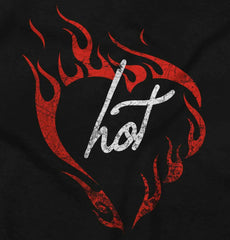 Flaming Hot Love Funny Valentines Day Women's Graphic T Shirt Tees Brisco Brands S
