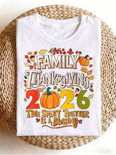 Men's Family Thanksgiving 2026 Graphic T-Shirt, Pumpkin Fall Tee, Casual Short Sleeve Shirt