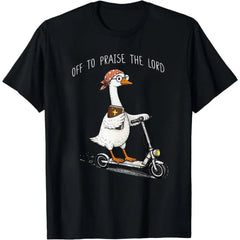 1 piece Christian Shirt, Off To Praise The Lord Shirt, Funny Christian Tee, Goose Lover Gift, Church T-Shirt, Bible Study Tee
