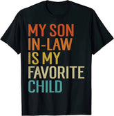 100% Cotton Unisex Family Humor Shirt, Funny Son In Law Graphic Tee for Men Women, Sarcastic Saying T Shirt, Retro Casual Short Sleeve Gift Apparel