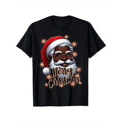 Unisex Short Sleeve T-shirt, Festive Christmas Top with Humorous Graphic, Crew Neck Casual Women Men Streetwear Christmas T Shirts