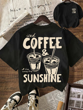 Iced Coffee And Sunshine T-Shirt Women Coffee Lover All Day Every Day Tee