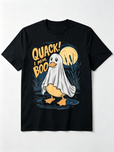 Funny Halloween Duck T-Shirt Quack I Mean Boo Ghost Costume Spooky Season Top