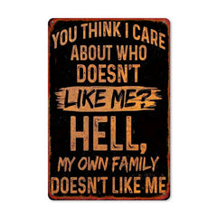 Interesting Poster Theme Design, Flat Printed Metal Signs, Square Iron Hanging Picture, 8*12 Inch Wall Decoration, Suitable for Home, Bars, Garages, Clubs, Restaurants and Cafes, 2D Flat