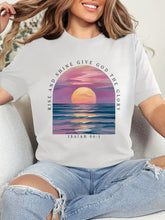 Rise And Shine Give God The Glory T-Shirt Isaiah 60:1 Ocean Sunset Tee