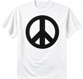 Classic Peace Sign Graphic T‑Shirt, Men’s Casual Short‑Sleeve Cotton Tee with Peace Symbol Print,Men Tshirts