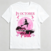 "In October We Wear Pink" Breast Cancer Awareness T-Shirt for Men Women