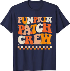 Groovy Pumpkin Patch Crew Pumpkin Patch Crew Fall Halloween T-Shirt
