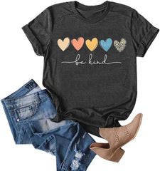 YEXIPO Womens Graphic Tees Short Sleeve Summer Tops Casual Cute T Shirts