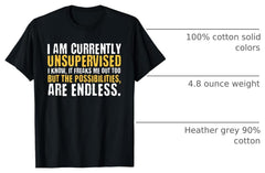 I'm Currently Unsupervised Funny Sarcastic T-Shirt