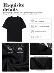 Retro Print Theme Black Round Neck T-Shirt, Men's Casual Summer Wear, Thankful Mama Leopard Pumpkin Design, Autumn Festival Graphic Tee, Fashionable Seasonal Outfit Upper Garment, PLUS SIZE