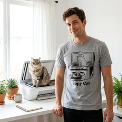 Mens Funny T Shirts Copy Cat Sarcastic Kitten Graphic Office Humor Tee for Men Graphic Tees