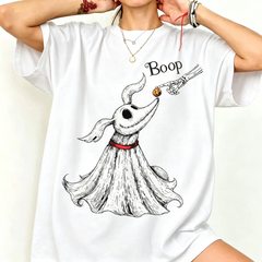 Zero Dog Boop Hand Funny T-Shirt, Halloween Trip Tee