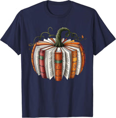 Retro Funny Fall Book Pumpkin Witch Bookworms Librarians T-Shirt