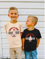 GLIGLITTR Toddler Halloween Shirt Baby Boys Girls Ghost Tshirt Creep It Real Short Sleeve Tee Tops Spooky Season Fall Clothes