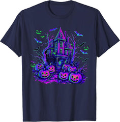 Vintage Halloween Spooky Scene Retro Pumpkin Scary Season T-Shirt