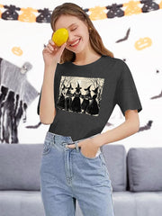 Halloween Witch Shirts for Women Girls Will Be Girls Spooky Season T Shirt