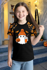Ithalt Kids Halloween Shirt for Girls Boys Ghost Tshirt Spooky Season Tee