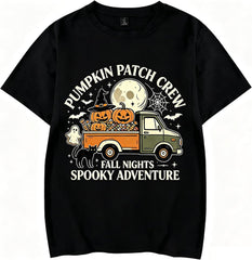 Halloween Shirt Retro Pumpkin Car Graphic Tshirts