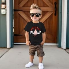 GLIGLITTR Toddler Halloween Shirt Baby Boys Girls Ghost Tshirt Creep It Real Short Sleeve Tee Tops Spooky Season Fall Clothes