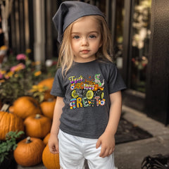 Toddler Halloween Shirt Boys Girls Ghost Tshirt Just Waiting Halloween Tee Tops Spooky Season Fall Clothes Ages 2-7