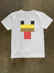 Pixel Chicken T-Shirt Block Game Inspired Gamer Tee