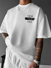 Men'S Casual Crew Neck T-Shirt Men‘s Broken Statue Graphic T‑Shirt, Men Streetwear Tee, Vintage Aesthetic Top for Daily Wear