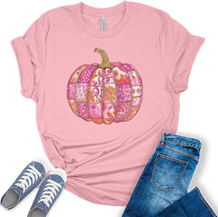 Graphic Tees for Women Fall Tshirts Vintage Tops Cute Floral Wildflower Girls Shirts