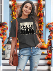 Halloween Witch Shirts for Women Girls Will Be Girls Spooky Season T Shirt