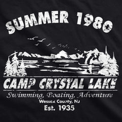 Summer 1980 Camp Funny 80s Horror Movie Tee for Men