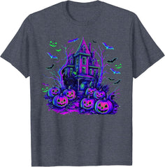 Vintage Halloween Spooky Scene Retro Pumpkin Scary Season T-Shirt