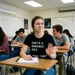 Womens Funny T-Shirt That's a Horrible Idea What Time