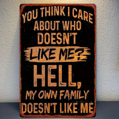 Interesting Poster Theme Design, Flat Printed Metal Signs, Square Iron Hanging Picture, 8*12 Inch Wall Decoration, Suitable for Home, Bars, Garages, Clubs, Restaurants and Cafes, 2D Flat