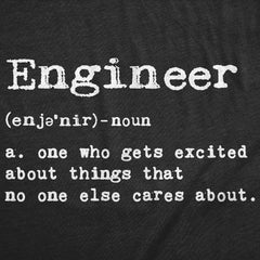 Mens Engineer Definition T Shirt Funny Sarcastic Science Tee