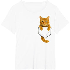CuteCat Funny Gifts Cat Mom Cat Dad Cat Lover T-Shirt Funny Crew Neck T-Shirt with Stylish Print Casual And Comfortable Travel Clothing for Fashion Enthusiasts Ideal for Summer