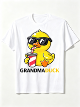 Cool Grandma Duck Sunglasses Drinking Soda Graphic Casual Crewneck T?Shirt Funny Family Gift Top