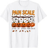 Funny Pain Scale Pumpkin Trauma Nurse Halloween Unisex T-Shirt