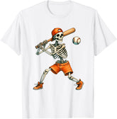 Funny Skeleton Batting Baseball Halloween Design Unisex T-Shirt