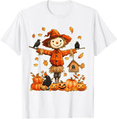 Cute Scarecrow Pumpkin Thanksgiving Halloween Unisex T-Shirt