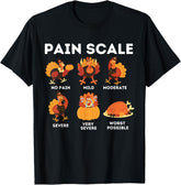 Pain Scale Turkey Funny Trauma Nurse Thanksgiving Unisex T-Shirt