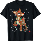 Cute Rudolph The Red Nose Reindeer Christmas Unisex T-Shirt