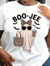 Boo-Jee Ghost T-Shirt, Leopard Ghost Tee, Ghost Coffee Shirt, Funny Fall Shirt, Ghost Tee, Girly Halloween Gift, Boojee Shirt