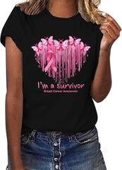 Breast Cancer Shirt Women Pink Ribbon Awareness T-Shirt Breast Cancer Survivor We Fight Together Warrior Tee Tops