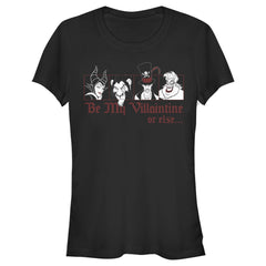 Junior's Disney Valentine's Day Be My Villaintine Or Else... Graphic Tee Black 2X Large