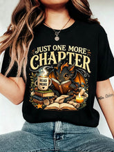 Just One More Chapter T-Shirt Dragon Book Lover Fantasy Reader Tee