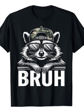 Men Bruh Print Graphic T-Shirt Casual Men Crew Neck Short Sleeve Tee Men T shirt