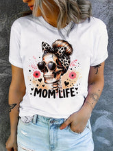Mom Life Halloween Shirt Skeleton Leopard Messy Bun Trick or Treat Tee
