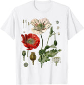 Red Poppy Botanical Poppies Red Poppy T-Shirt