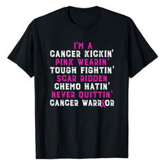 Tarmeek Breast Cancer Shirts Tops for Women/Short Sleeve Shirts/Crewneck Shirt/Tee Shirts with Blessed Breast Cancer Pink Ribbon/Breast Cancer Awareness Breast Cancer Survivor Gifts for Women