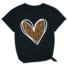 Tbopshirt Womens Tops,Valentine's Day T-Shirts for Women Graphic Tees,Plus Size Tops,Valentines Day Print Round Neck Short Sleeve T-Shirt Novelty Love Heart Graphic Tops S-XXXL